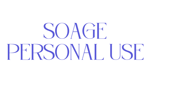 Soage Personal Use Font Download