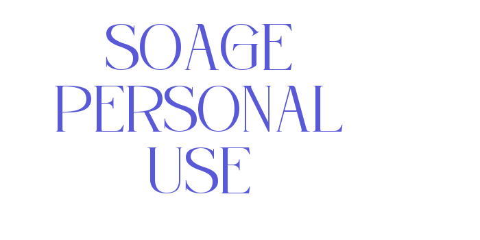 Soage Personal Use Font