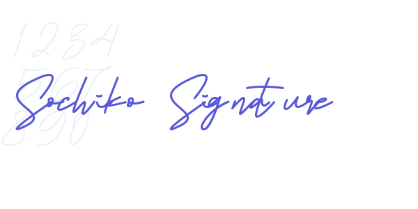 Sochiko Signature font free