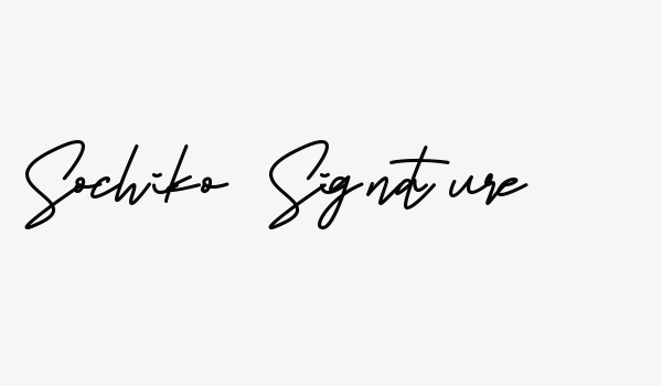 Sochiko Signature Font