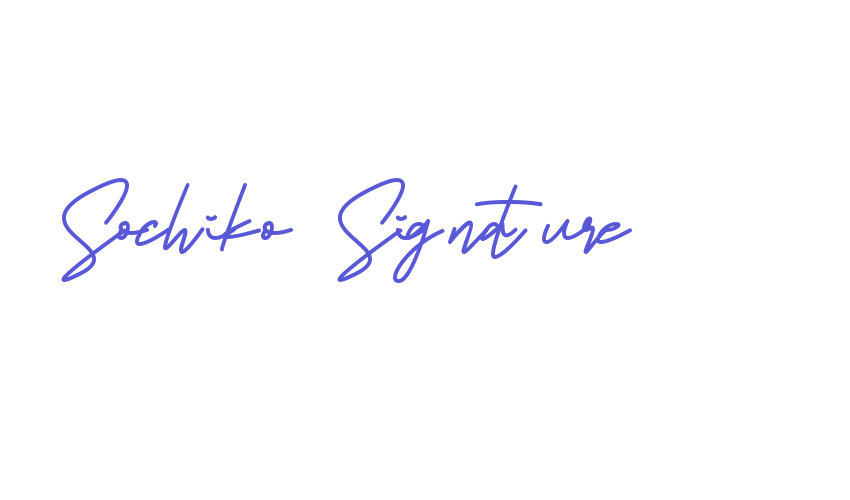 Sochiko Signature Font Download