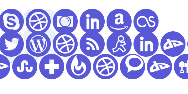 Social Networking Icons-Rounded font free