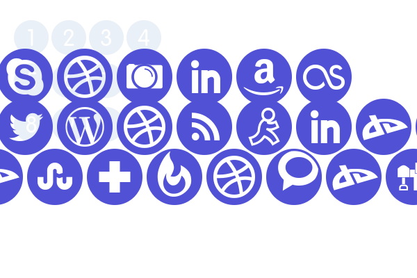 Social Networking Icons-Rounded Font Download