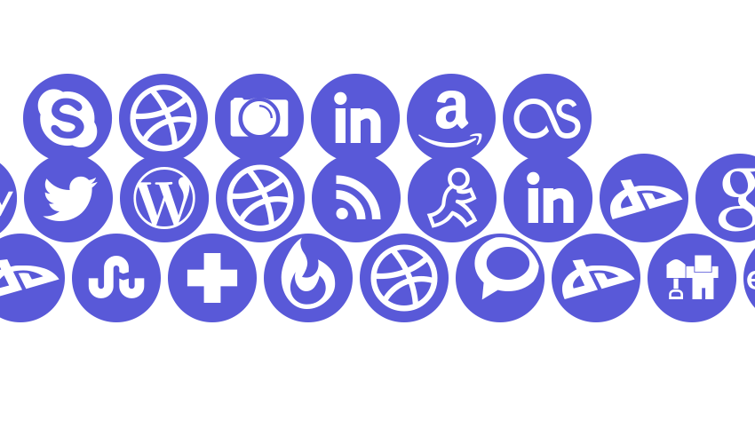 Social Networking Icons-Rounded Font