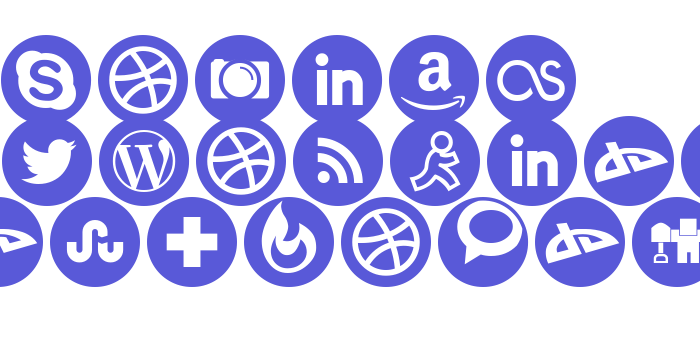 Social Networking Icons-Rounded Font Download