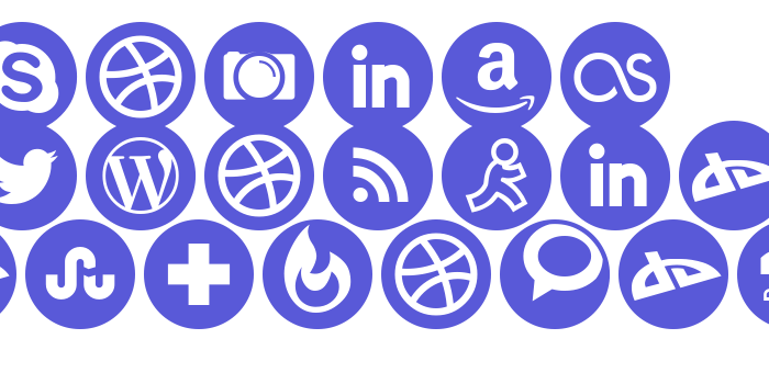 Social Networking Icons-Rounded Font