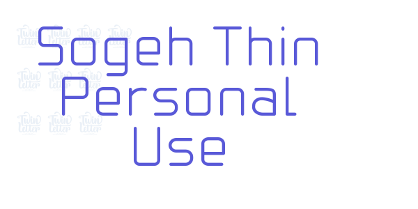 Sogeh Thin Personal Use font