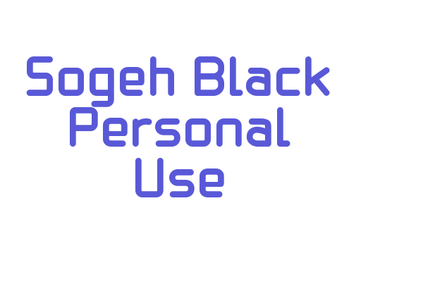 Sogeh Black Personal Use Font