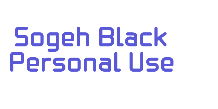 Download Sogeh Black Personal Use Font