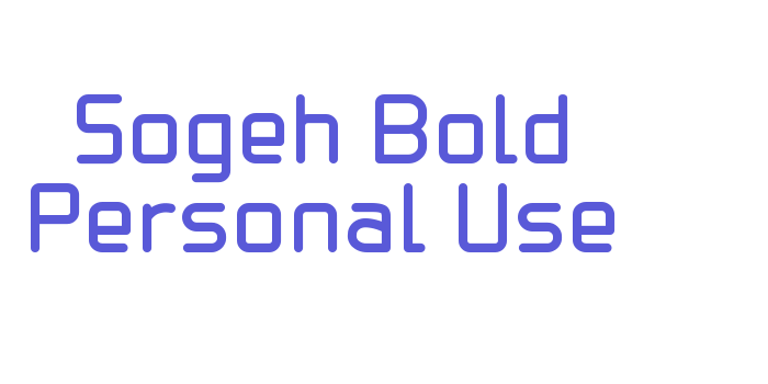 Sogeh Bold Personal Use Font Download