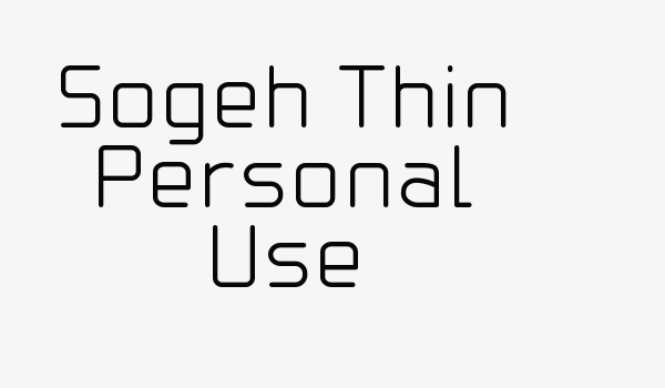 Sogeh Thin Personal Use Font