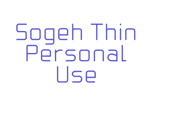 Sogeh Thin Personal Use Font