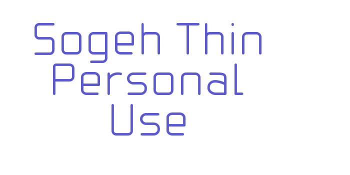 Sogeh Thin Personal Use Font Download