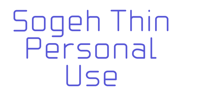 Sogeh Thin Personal Use Font