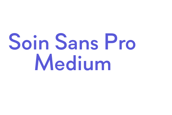 Soin Sans Pro Medium Font