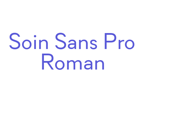 Soin Sans Pro Roman Font