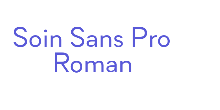 Soin Sans Pro Roman Font Download