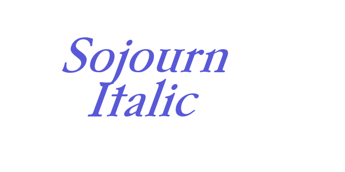 Sojourn Italic Font