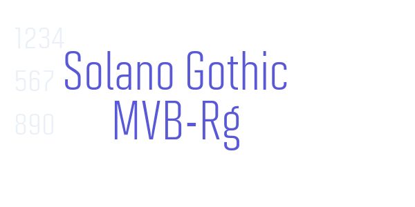 Solano Gothic MVB-Rg font