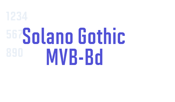 Solano Gothic MVB-Bd font download