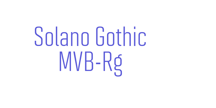 Solano Gothic MVB-Rg Font Download