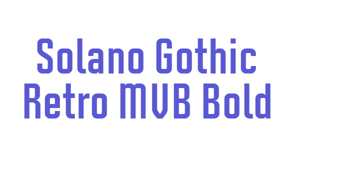 Solano Gothic Retro MVB Bold Font