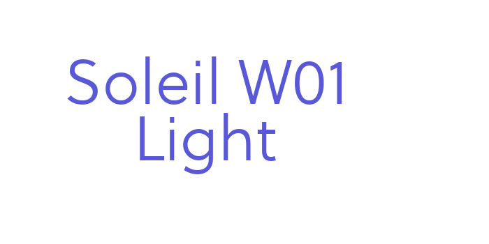 Soleil W01 Light Font Download