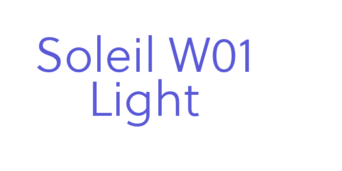 Soleil W01 Light Font