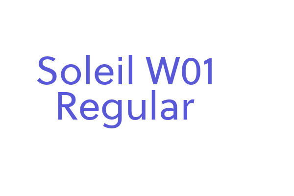 Soleil W01 Regular Font