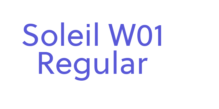 Soleil W01 Regular Font