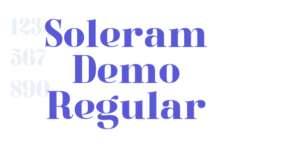 Soleram Demo Regular font free