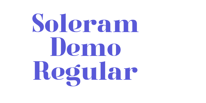 Soleram Demo Regular Font Download