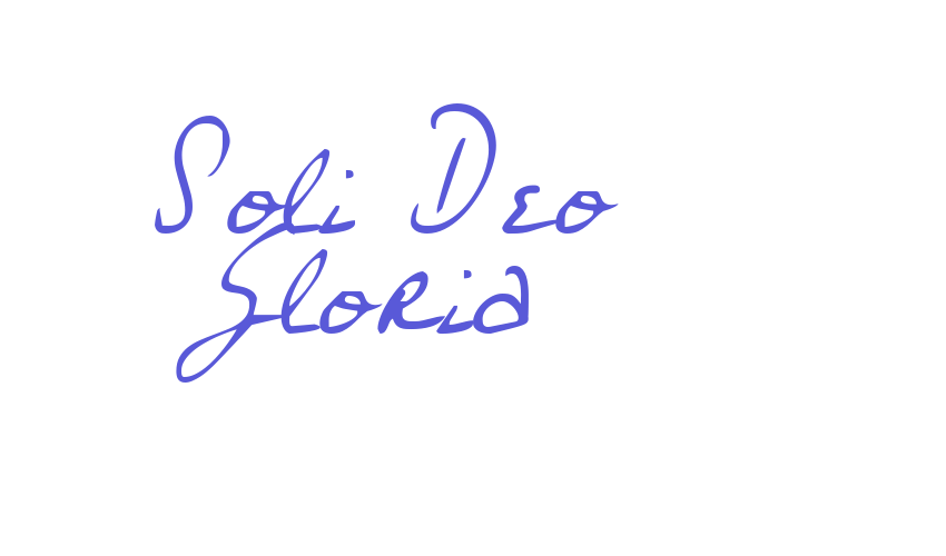 Soli Deo Gloria Font Download