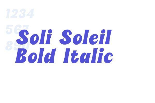 Soli Soleil Bold Italic