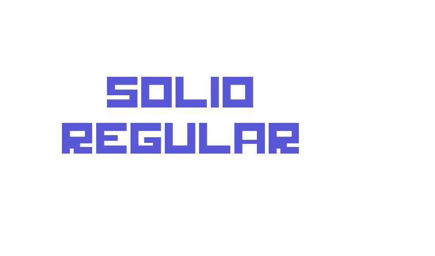 Solid Regular Font Download