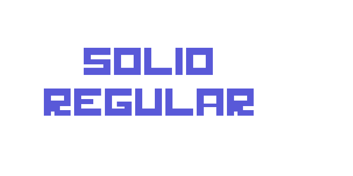 Solid Regular Font Download