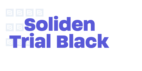 Soliden Trial Black font