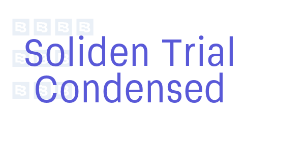 Soliden Trial Condensed font free