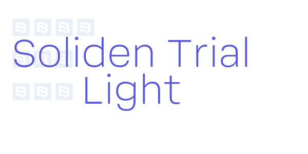 Soliden Trial Light font free