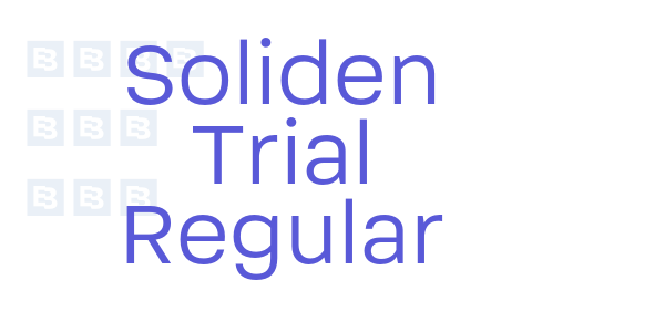 Soliden Trial Regular font free