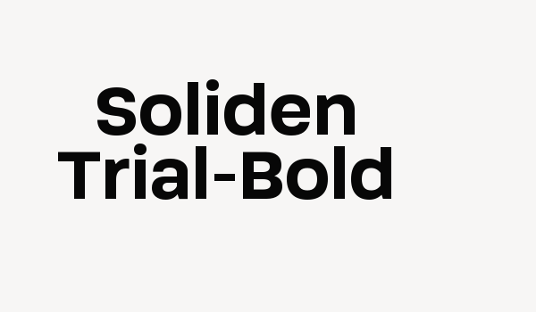 Soliden Trial-Bold Font