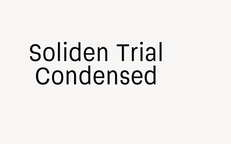 Soliden Trial Condensed Font