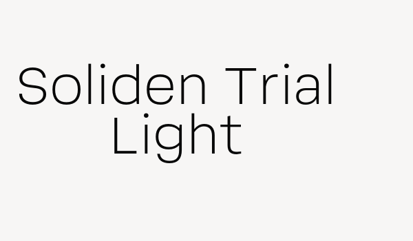 Soliden Trial Light Font