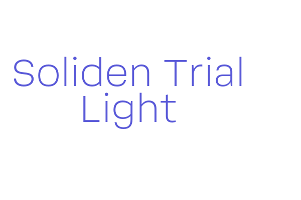 Soliden Trial Light Font