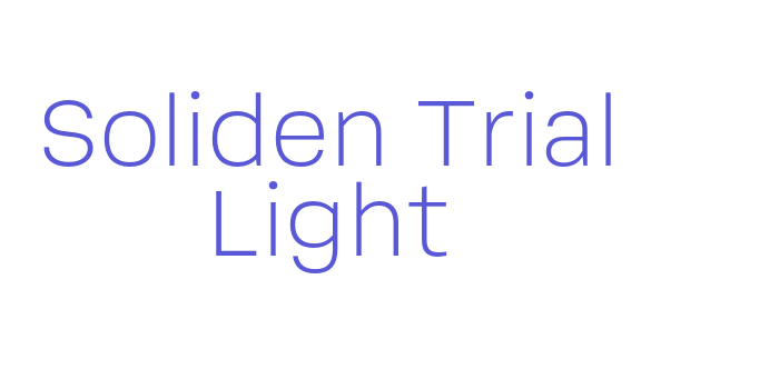 Download Soliden Trial Light Font