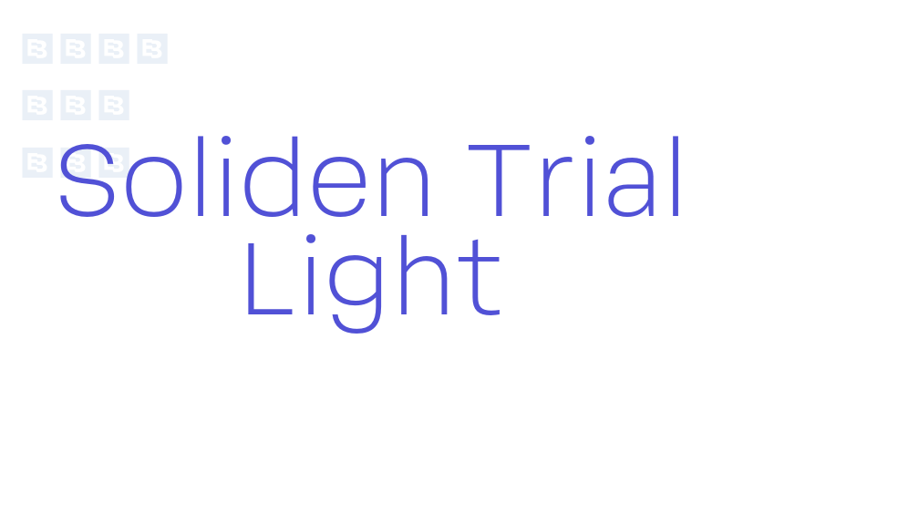 Soliden Trial Light-font-download