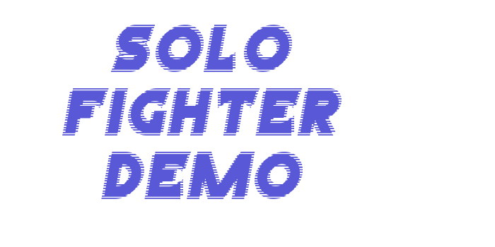 Solo Fighter Demo Font