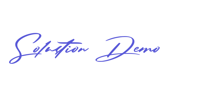 Solustion Demo Font