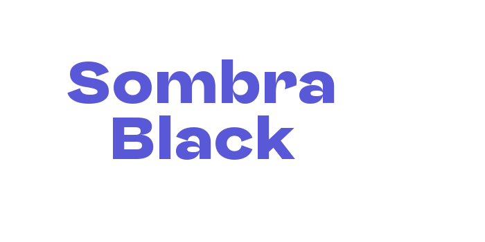 Sombra Black Font Download