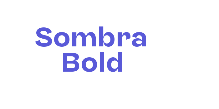 Sombra Bold Font Download